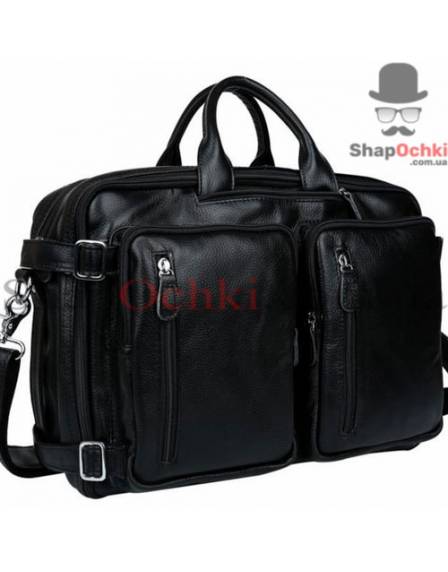 Сумка рюкзак чоловіча Tiding Bag M2217A, шкіра, чорна