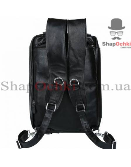 Сумка рюкзак чоловіча Tiding Bag M2217A, шкіра, чорна