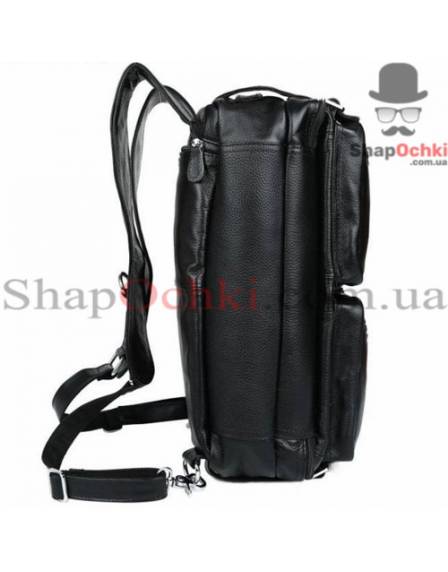 Сумка рюкзак чоловіча Tiding Bag M2217A, шкіра, чорна