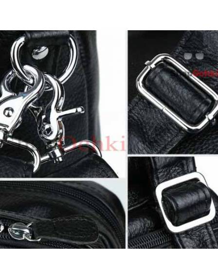 Сумка рюкзак чоловіча Tiding Bag M2217A, шкіра, чорна