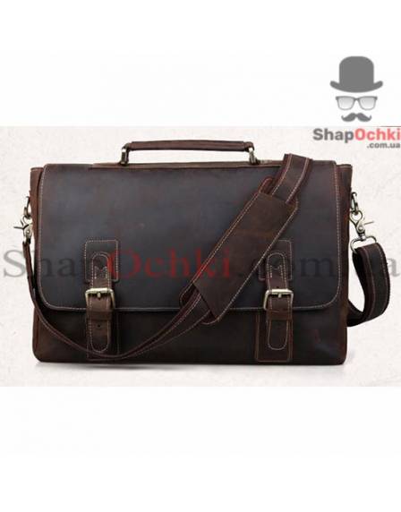 Портфель мужской Tiding Bag t8069DB, кожа, темно-коричневый