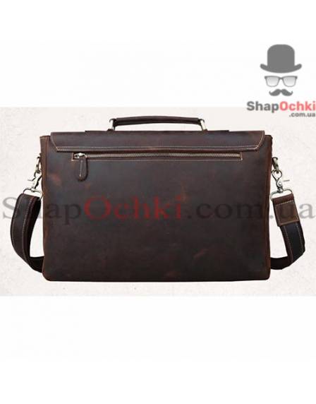 Портфель мужской Tiding Bag t8069DB, кожа, темно-коричневый
