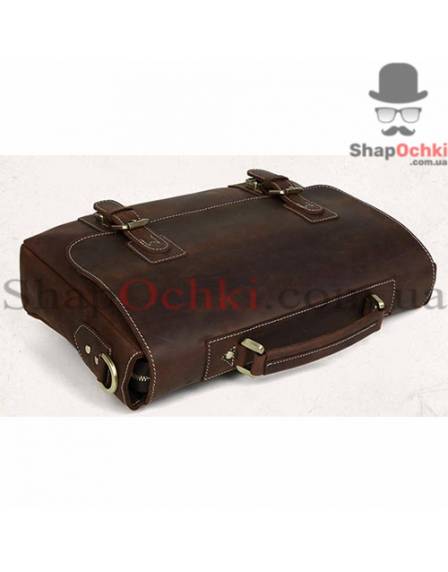Портфель мужской Tiding Bag t8069DB, кожа, темно-коричневый