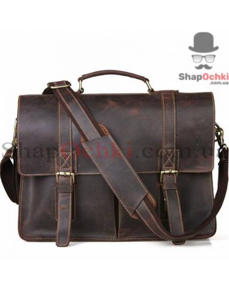 Портфель мужской Tiding Bag t1115, кожа, коричневый