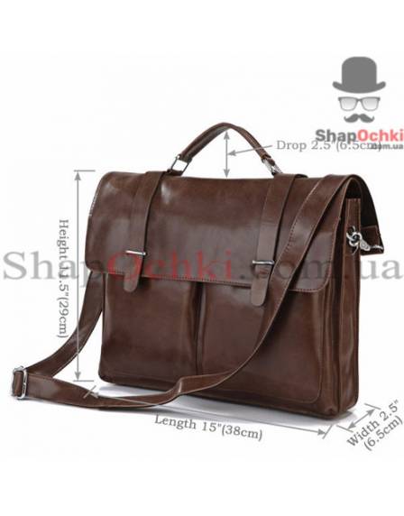Сумка чоловіча Tiding Bag 7100B, шкіра, коричнева