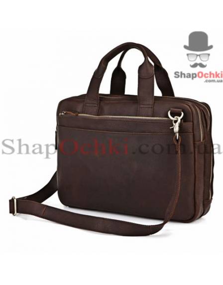 Сумка чоловіча Tiding Bag 7092R, шкіра, темно-коричнева