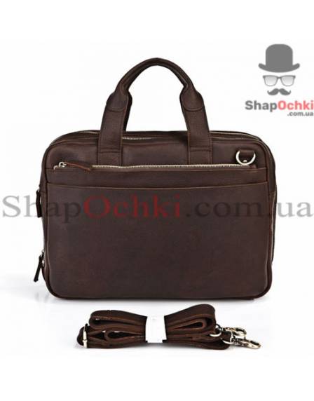 Сумка чоловіча Tiding Bag 7092R, шкіра, темно-коричнева