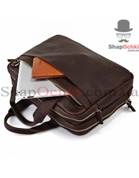 Сумка чоловіча Tiding Bag 7092R, шкіра, темно-коричнева