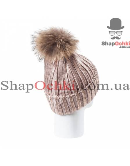 Шапка жіноча Moncler, Джуді, пудра+пудра