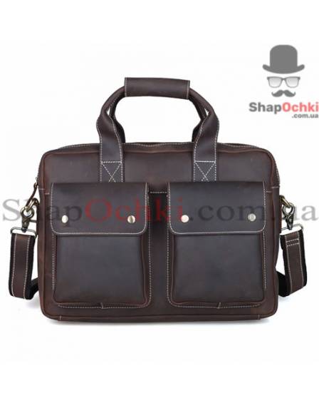 Портфель чоловічий Tiding Bag t1123, шкіра, темно-коричневий