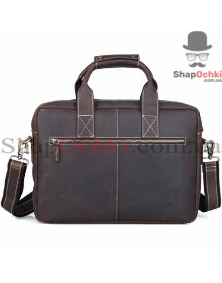 Портфель чоловічий Tiding Bag t1123, шкіра, темно-коричневий