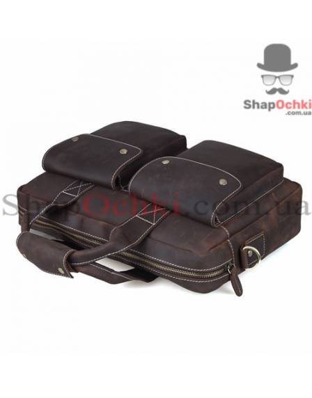 Портфель чоловічий Tiding Bag t1123, шкіра, темно-коричневий