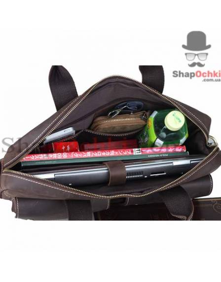 Портфель чоловічий Tiding Bag t1123, шкіра, темно-коричневий