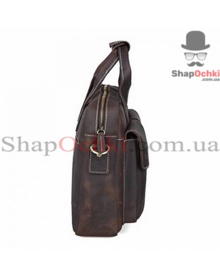 Портфель чоловічий Tiding Bag t1123, шкіра, темно-коричневий