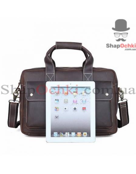 Портфель чоловічий Tiding Bag t1123, шкіра, темно-коричневий