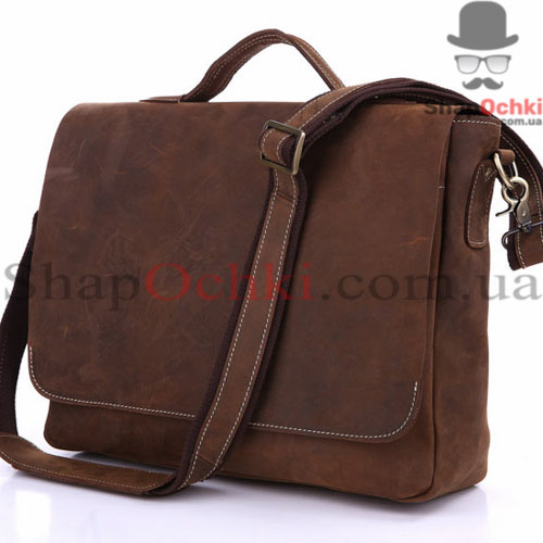 Сумка мессенджер мужская Tiding Bag 7108R-1,  кожа,  коричневая