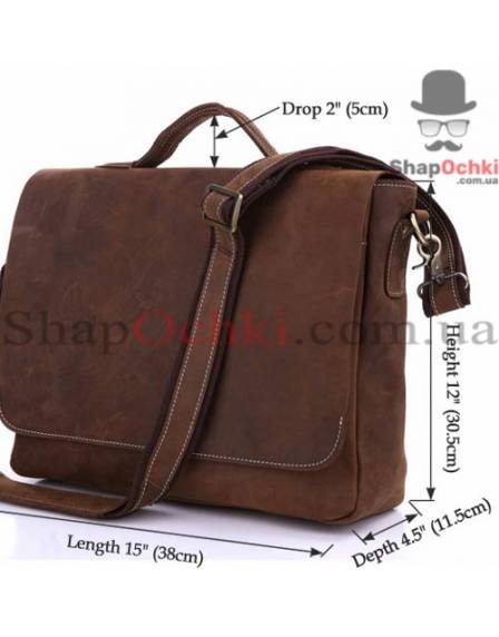 Сумка месенджер чоловіча Tiding Bag 7108R-1, шкіра, коричнева