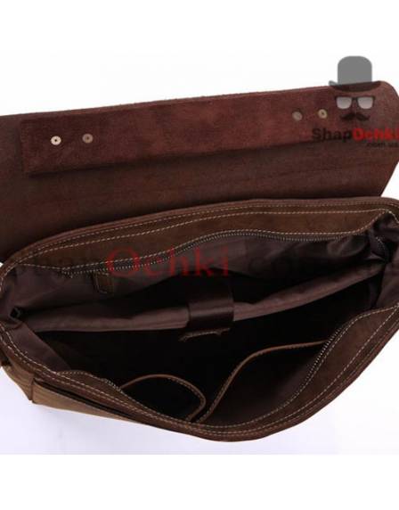 Сумка месенджер чоловіча Tiding Bag 7108R-1, шкіра, коричнева