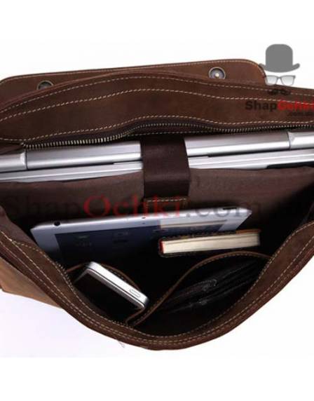 Сумка месенджер чоловіча Tiding Bag 7108R-1, шкіра, коричнева