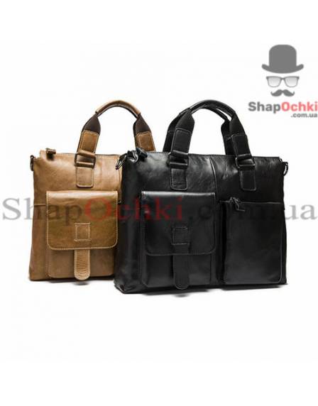 Сумка чоловіча Tiding Bag 7264A, шкіра, колір чорний
