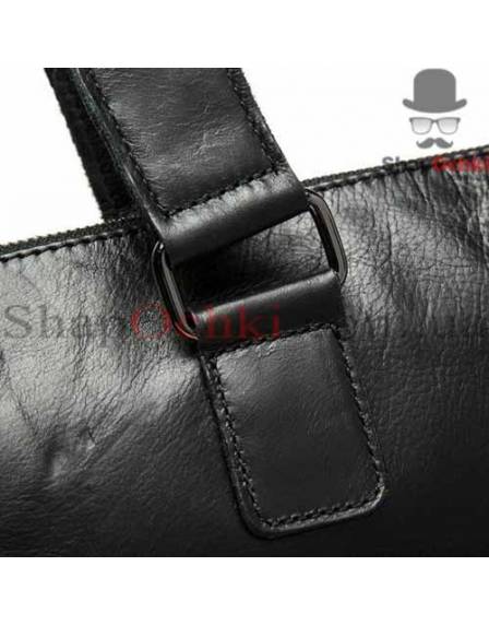 Сумка чоловіча Tiding Bag 7264A, шкіра, колір чорний