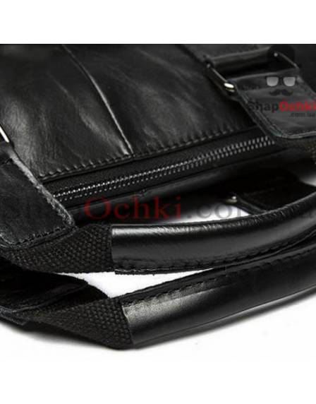 Сумка чоловіча Tiding Bag 7264A, шкіра, колір чорний