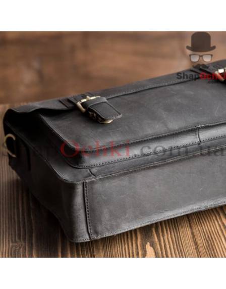 Портфель чоловічий Tiding Bag G8870A, шкіра, чорний