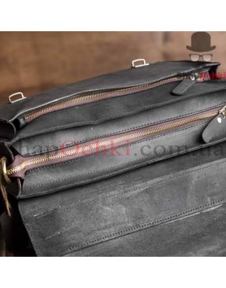 Портфель чоловічий Tiding Bag G8870A, шкіра, чорний