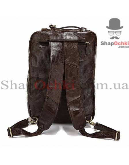 Сумка рюкзак чоловіча Jasper&Maine 7061C, шкіра, темно-кофейна