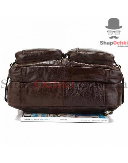 Сумка рюкзак чоловіча Jasper&Maine 7061C, шкіра, темно-кофейна