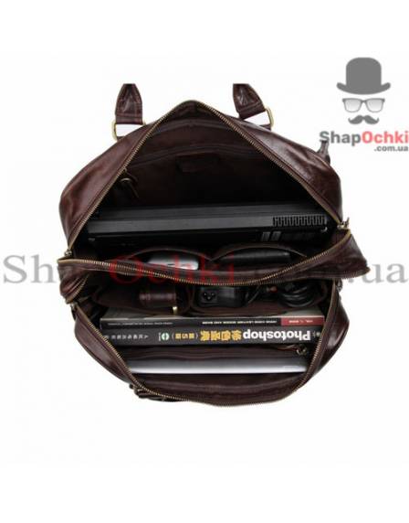 Сумка мужская Tiding Bag 7201C, кожа, кофейная