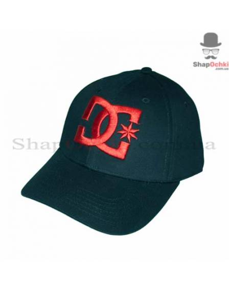 Кепка чоловіча Flexfit, DC, чорна, червоний логотип