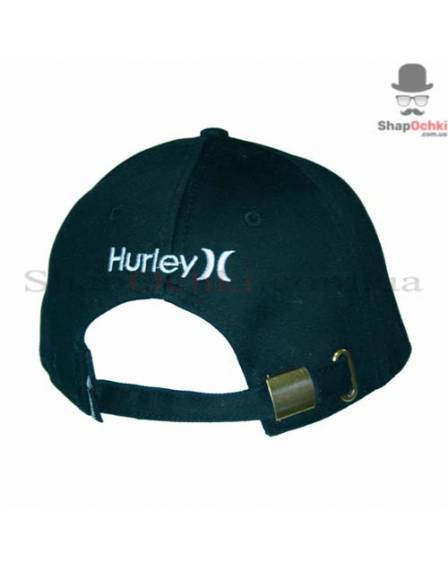Бейсболка чоловіча Flexfit, Hurley, чорна, білий логотип