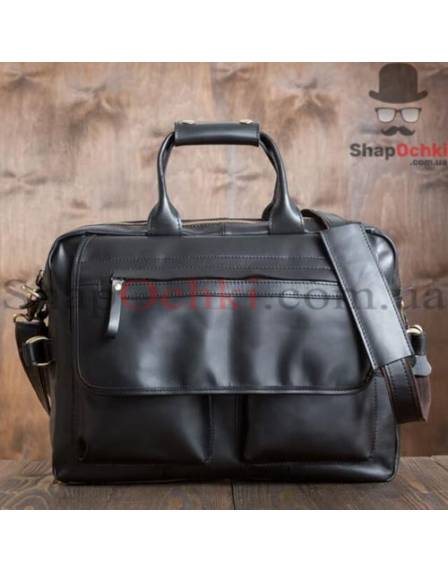 Сумка чоловіча Tiding Bag G8832A, шкіра, чорна