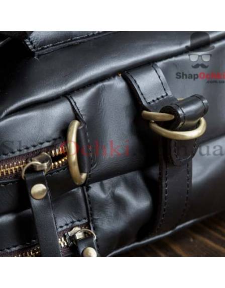 Сумка чоловіча Tiding Bag G8832A, шкіра, чорна