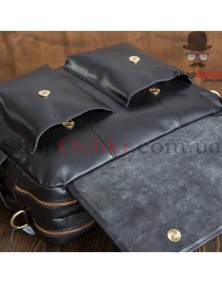 Сумка чоловіча Tiding Bag G8832A, шкіра, чорна