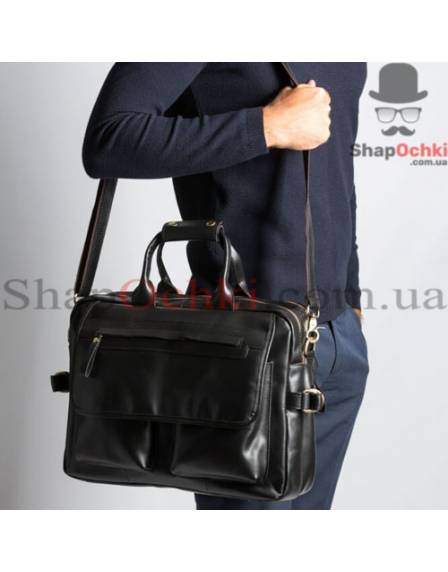 Сумка чоловіча Tiding Bag G8832A, шкіра, чорна