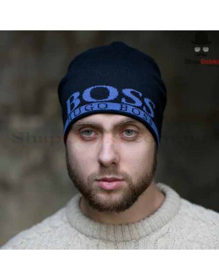 Шапка чоловіча Gunner, Hugo Boss, темно-синя