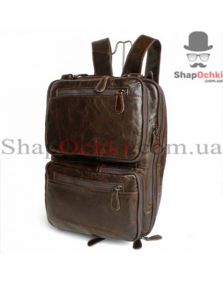 Сумка рюкзак чоловіча Jasper&Maine 7014Q-1, шкіра, коричнева