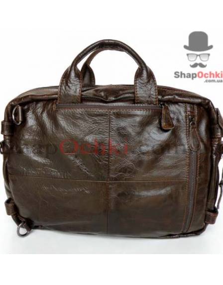 Сумка рюкзак чоловіча Jasper&Maine 7014Q-1, шкіра, коричнева