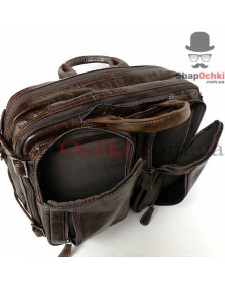 Сумка рюкзак чоловіча Jasper&Maine 7014Q-1, шкіра, коричнева