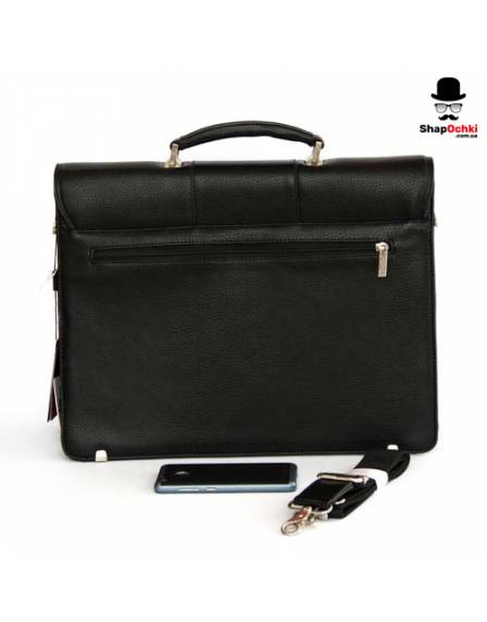 Портфель чоловічий Cantlor W411-01, екошкіра, чорний