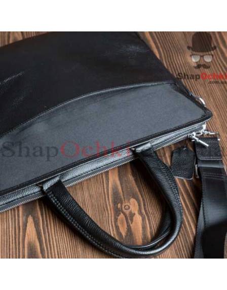 Сумка чоловіча Tiding Bag M9805-3A, шкіра, чорна