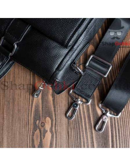Сумка чоловіча Tiding Bag M9805-3A, шкіра, чорна