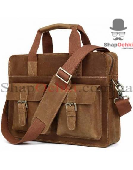 Портфель чоловічий Tiding Bag t1080C, шкіра, світло-коричневий