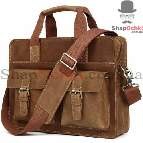 Портфель чоловічий Tiding Bag t1080C,  шкіра,  світло-коричневий