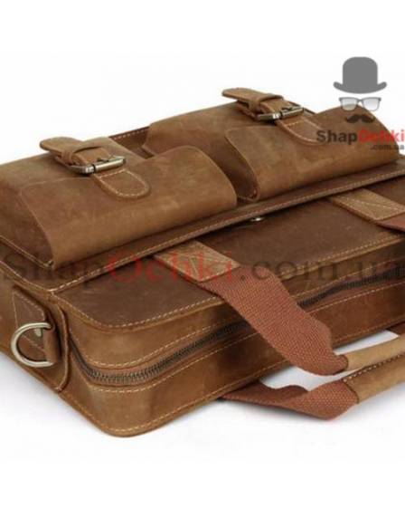Портфель чоловічий Tiding Bag t1080C, шкіра, світло-коричневий