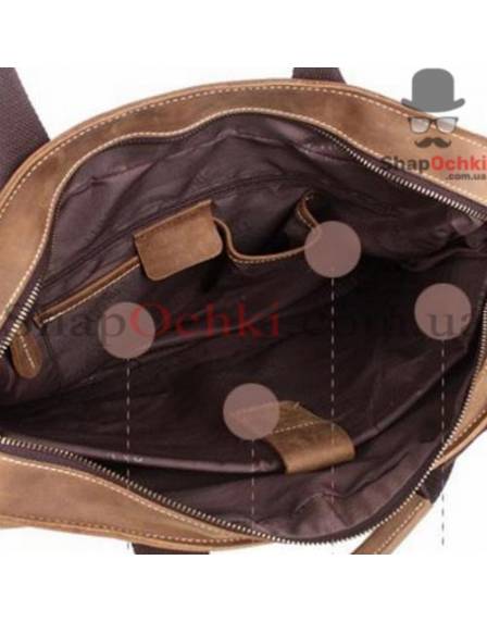 Портфель чоловічий Tiding Bag t1080C, шкіра, світло-коричневий