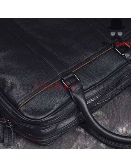 Сумка мужская Tiding Bag X1814, кожа, черная
