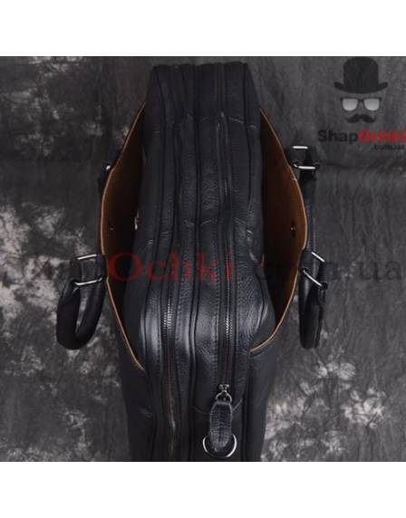 Сумка мужская Tiding Bag X1814, кожа, черная
